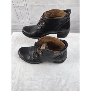 Pikolinos Le Mans Womens Black Leather Boots Sz 8.5